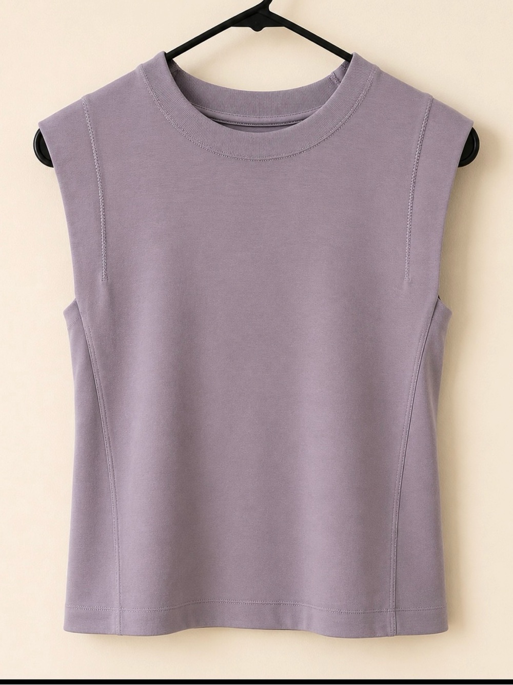 Athleta Lavender Muscle Tank with Crew Neck